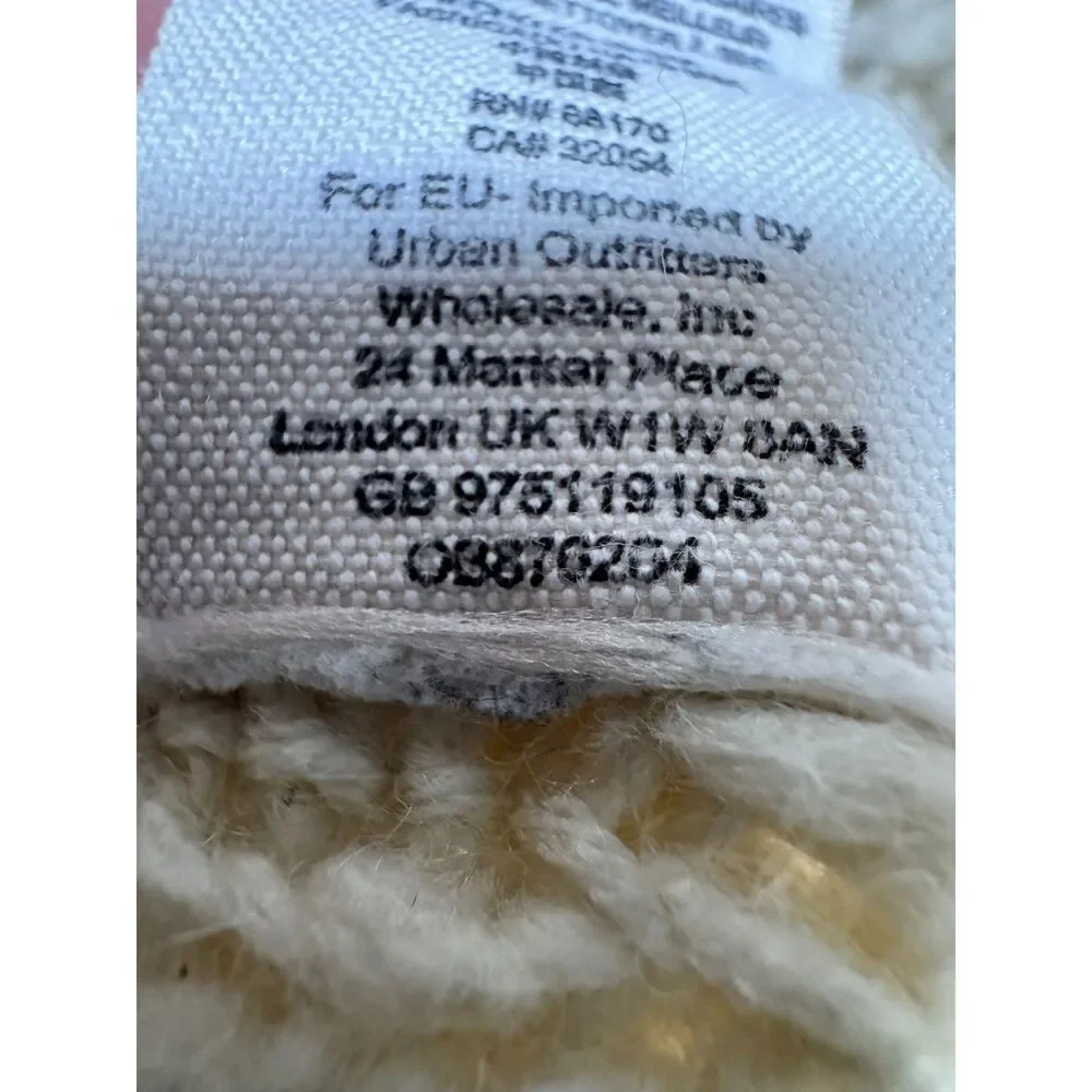 FREE PEOPLE Crashing Waves V-Neck Open Knit Slouchy Pullover Sweater Cream, Sz M